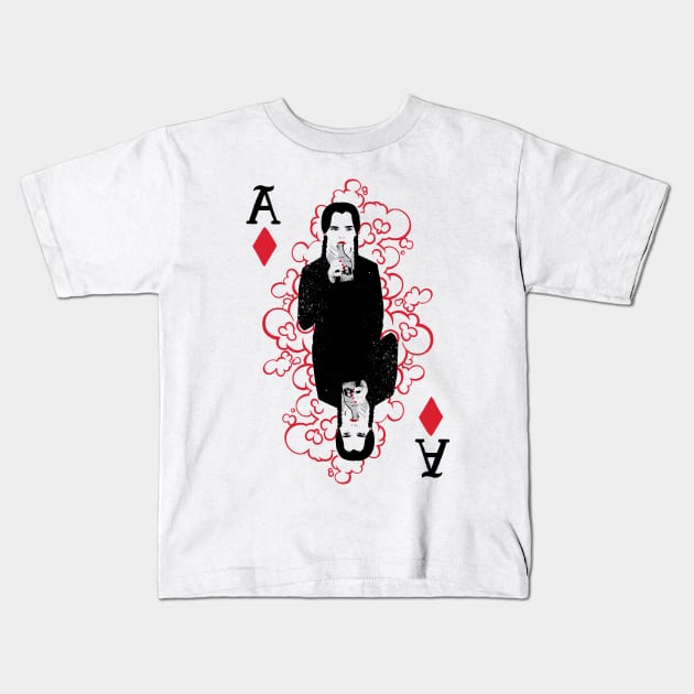 Addams Playing Card - Wednesday Kids T-Shirt by polliadesign